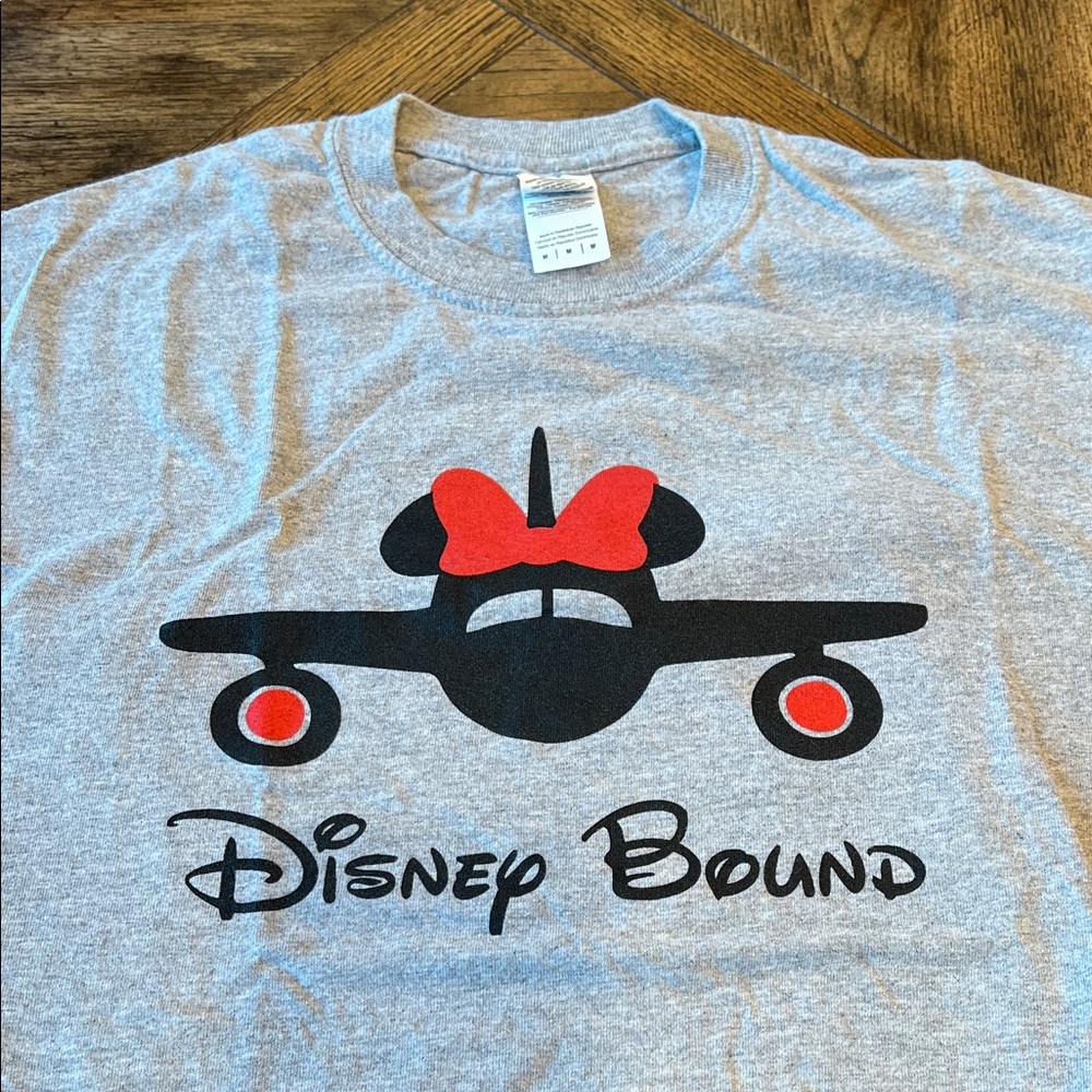 Disney Gray Tee with Red Bow Graphic